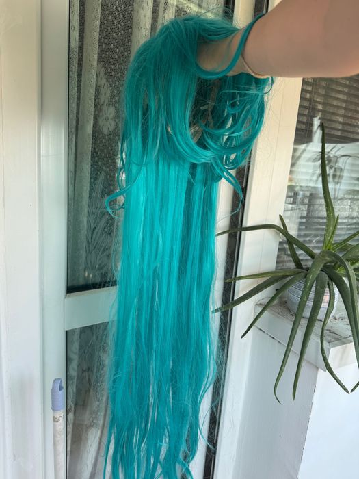 Cosplay перука тюркоаз