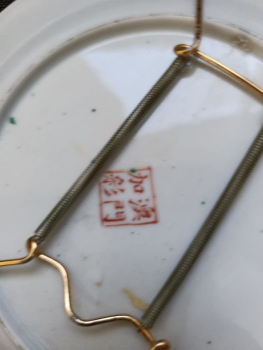 Колекция от 11 декоративни китайски порцеланови чинии – Rose Medallion China ръчно рисувани