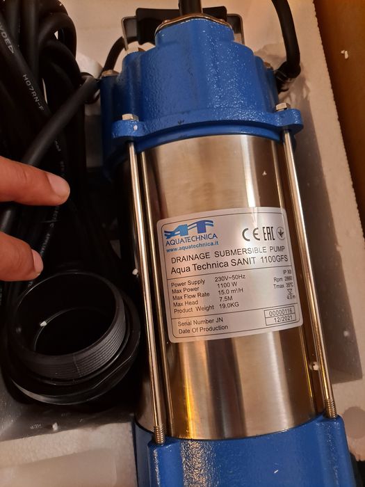 Pompa apa murdara Aquatechnica 1100W, cu tocator