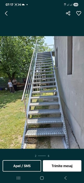 scarii metalice zincate exterioare și pentru incendii , platforme, podete si balustrazi profesionale la