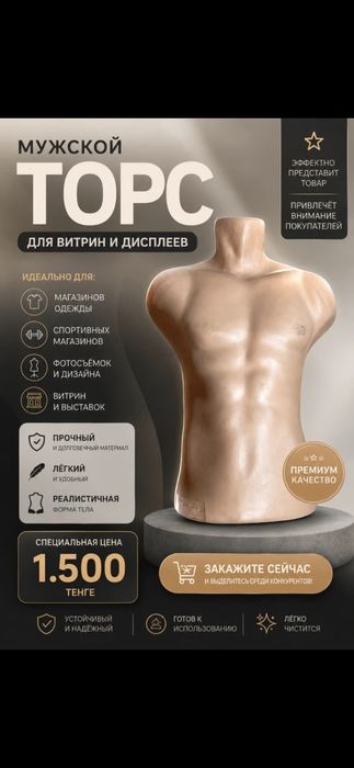 Мужской.    торс