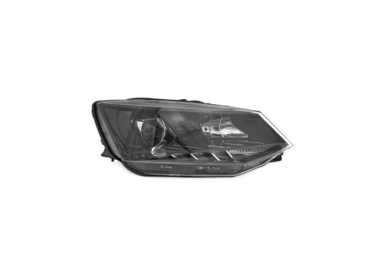 Far Skoda Fabia, 12.2014-09.2018, montare fata, dreapta, cu lentile; cu lumini de zi tip LED; H7+H7+LED+WY21W; electric; cu motor; halogen, TYC