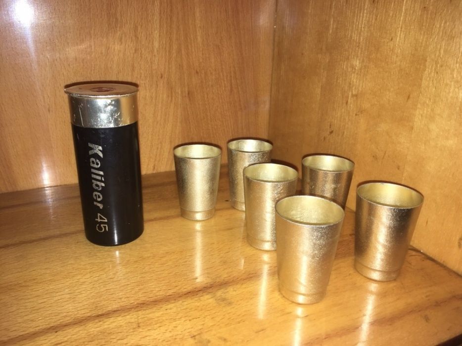 Мельхиоровый коньячный набор