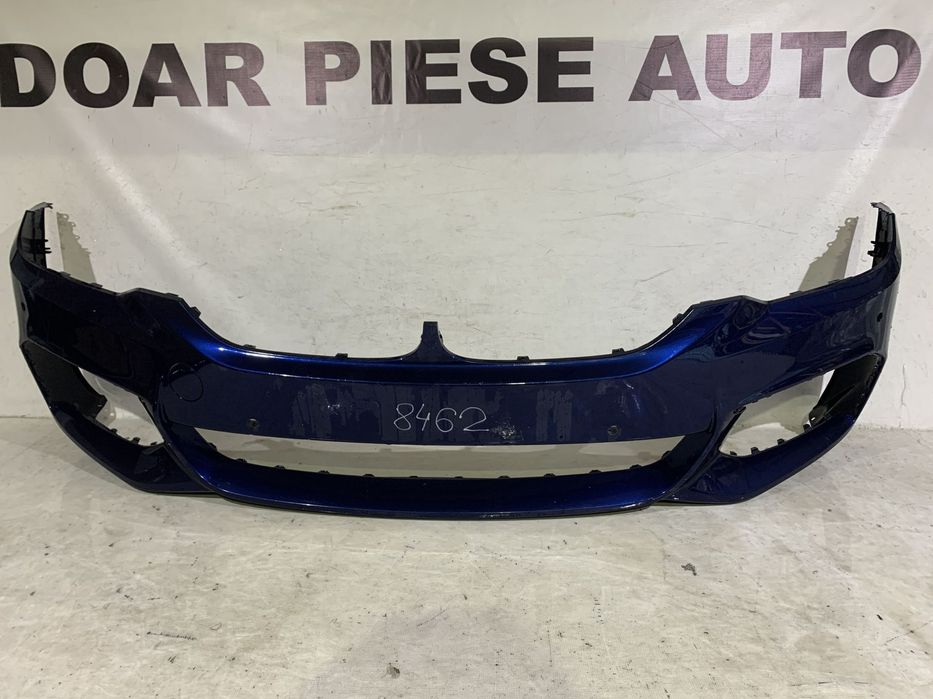 Bara fata BMW Seria 5, G30/G31, M-Sport, 2016, 2017, 2018, 2019, 2020, cod origine OE 51118064928, cu gauri pentru senzori de parcare.