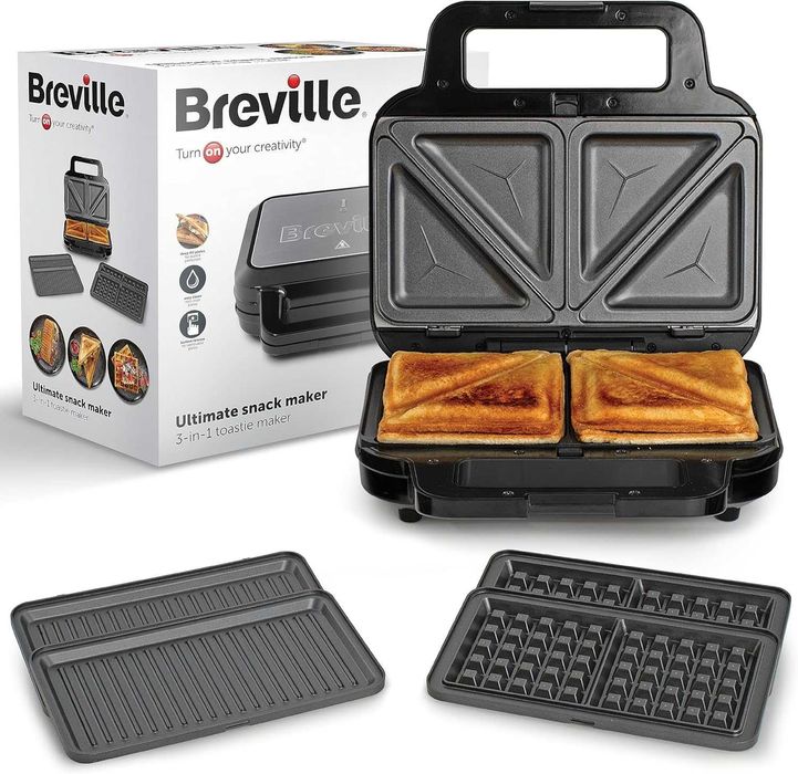 Уред за приготвяне на сандвичи Breville 3-в-1 Ultimate, UK щепсел