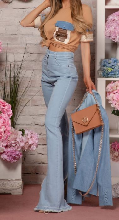 Дънки Alessa с висока талия