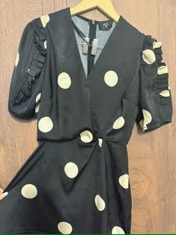 Rochie AX Paris primavara cu buline si volane