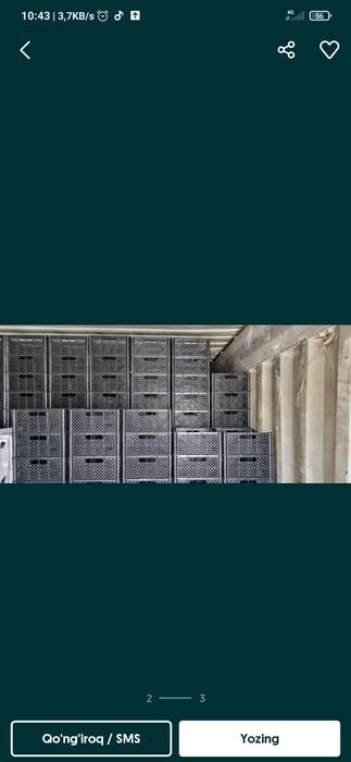 Meva saqlash uchun plastik idish yashik optom