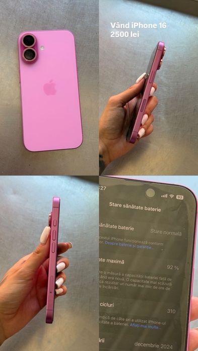 Vand iphone 16 roz