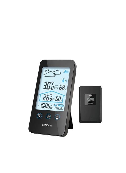 Sencor - Метеорологична станция с LCD дисплей  черна
