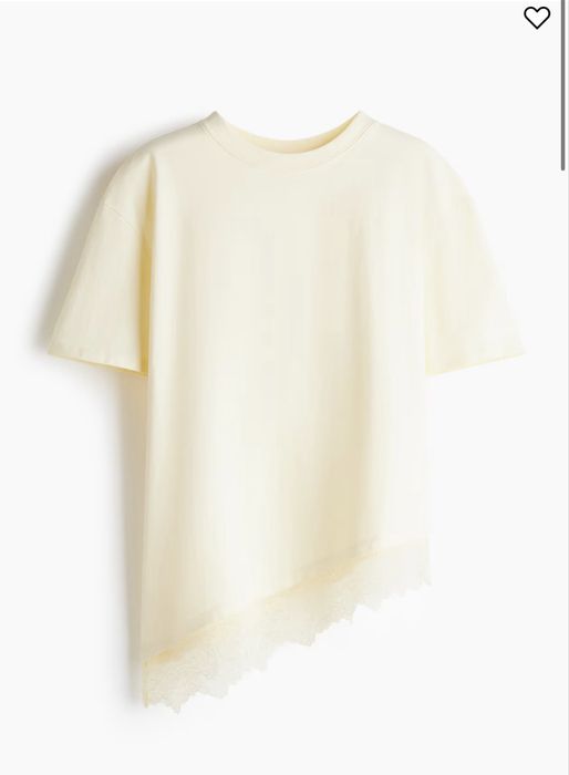 Футболка с гипюром от h&m/ новая/ размер М