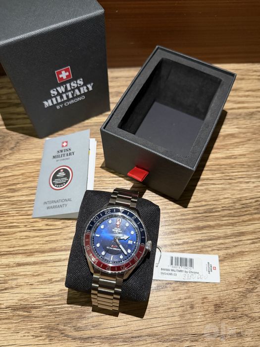Оригинальные швейцарские часы Swiss Military GMT (Swiss Made).
