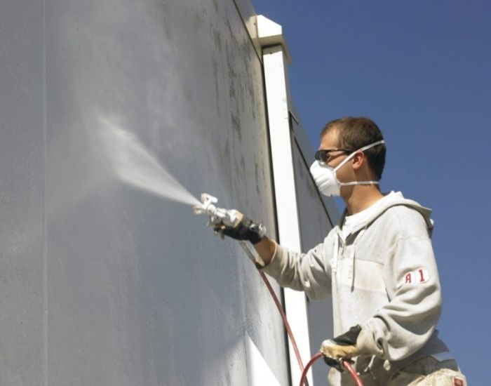 Краска сепиш хизмати. Безвоздушная покраска комнат, офисов, фасадов