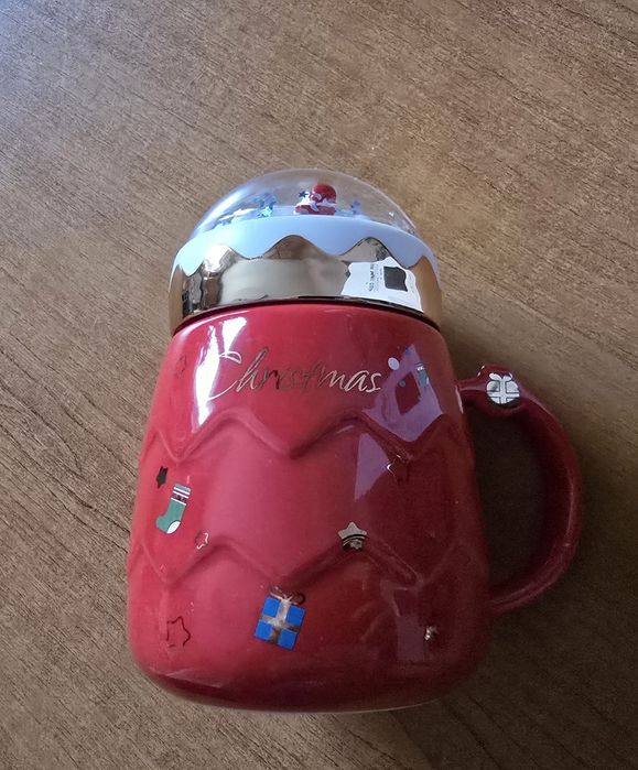 Cana ceramica craciun