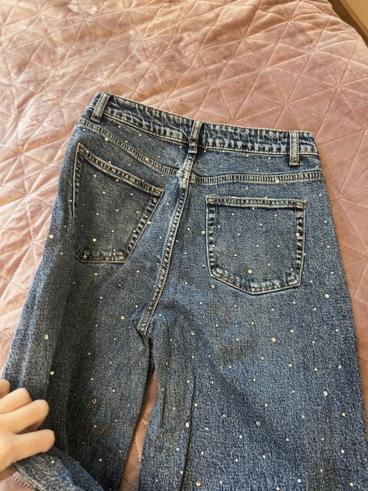 Сини дънки с камъни