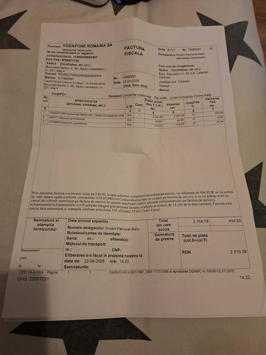 Samsung A57 sigilat garantie