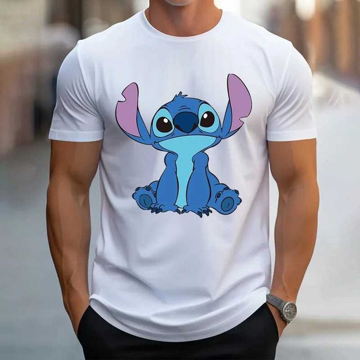 Нова мъжка тениска с героя Стич (Stitch)