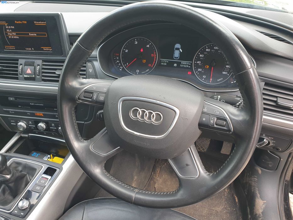 Volan Piele 4 Spite cu Comenzi FARA Airbag Audi A6 C7 NFL Non Facelift 2011 - 2014 [K5449]