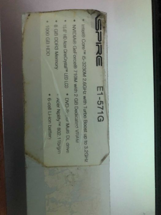 Acer Acpire E1- 571G + Чанта за Лаптоп - Подарък