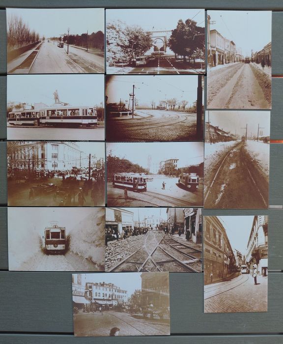 Lot de 70 cărți poștale - istoria transportului în București