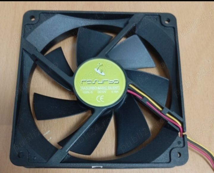 Vand Ventilator Carcasa Rasurbo Basic Silent 120mmx120mmx25mm , 3 pini