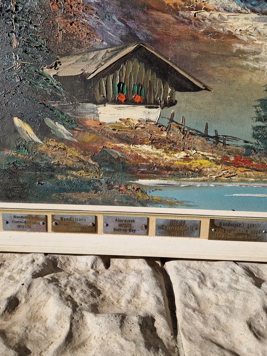 Уникална антикварна авторска картина масло върху платно