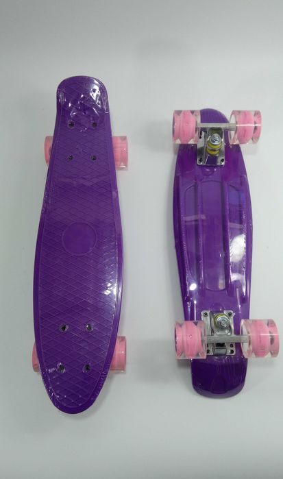 Лилави светещи пениборди скейтборд penny board / пениборд