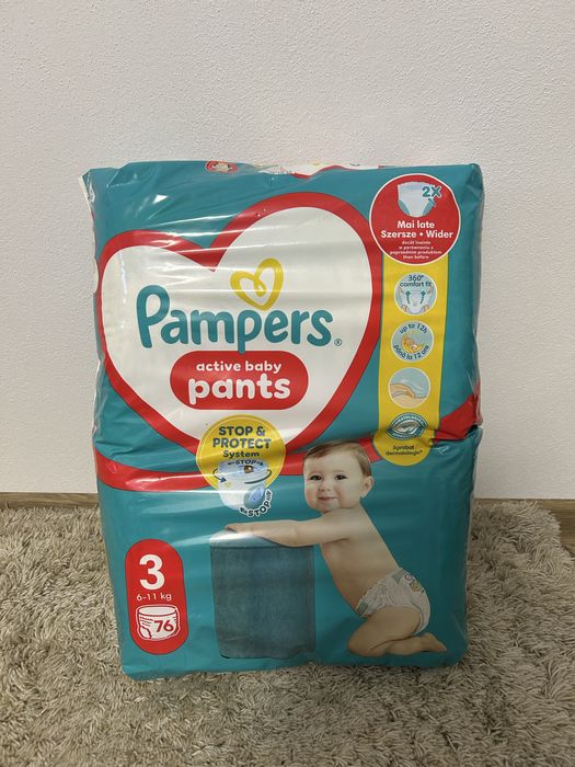 Scutece Pampers active baby pants nr3, 76 buc