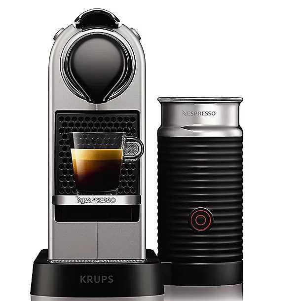 Еспресо кафемашина с капсули Krups Nespresso Citiz&Milk с аерочино и подарък