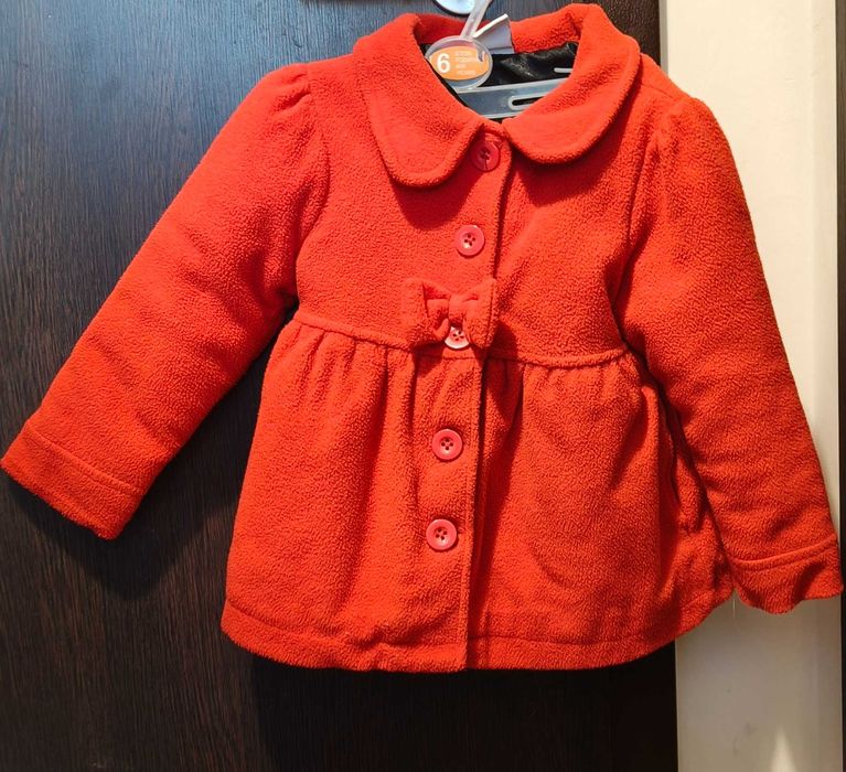 Детско официално коледно палто за момиче до 2г