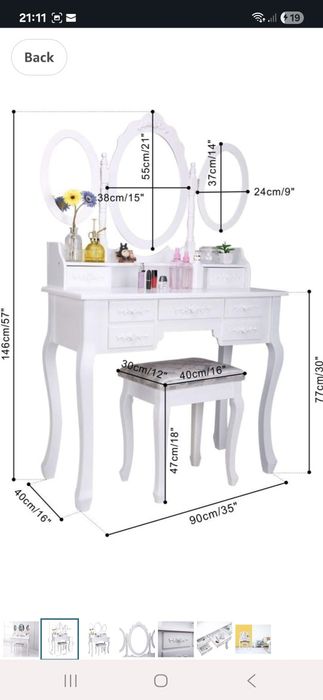 Masa de toaleta model Milano