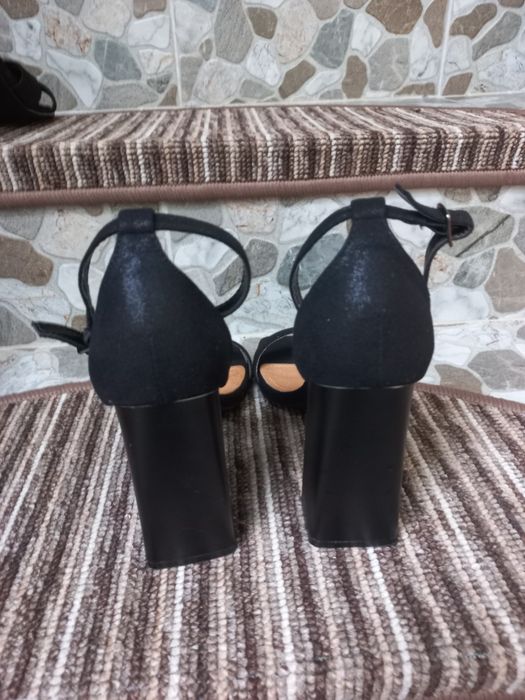 Sandale de piele negre
