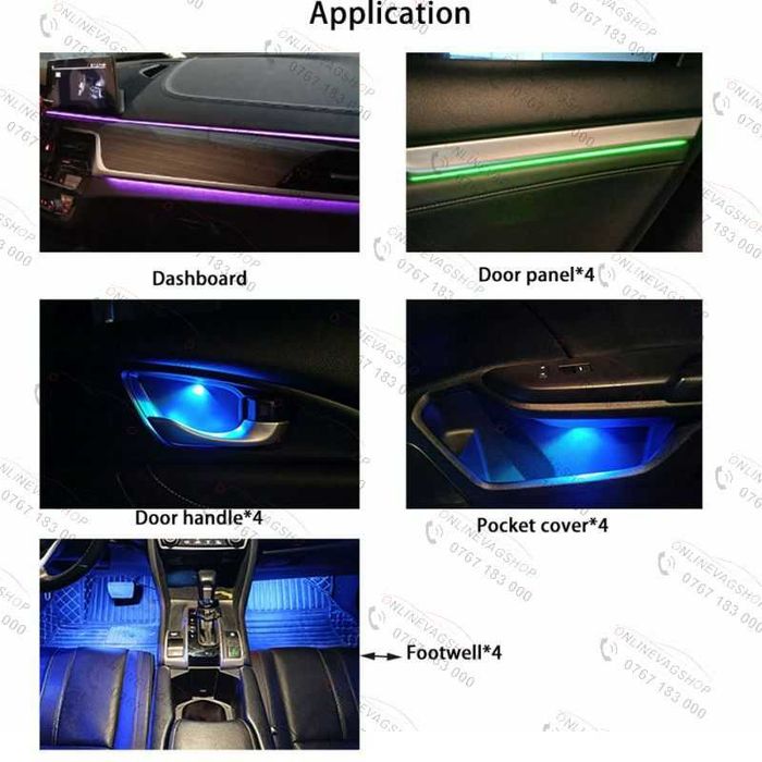 Lumini ambientale 18 in 1 Symphony Led RGB cu aplicatie telefon