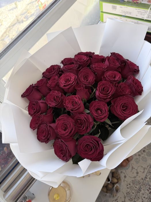 Цветы красный роза