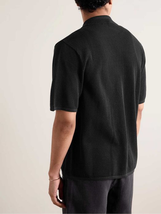 Rag & Bone, Cămașă bouclé cu mânecă scurtă Payton Piqué, Negru, M