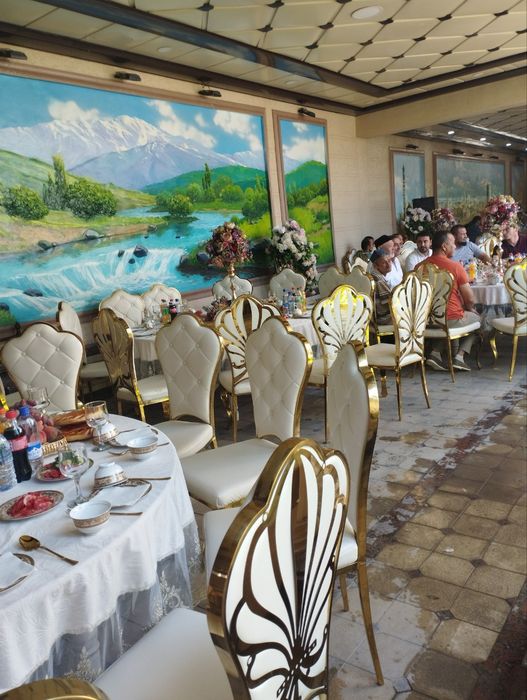 Прокат Стол стул чинни идиш, зонтик ва қозон ўчоқ. Аренда Стул Қозон