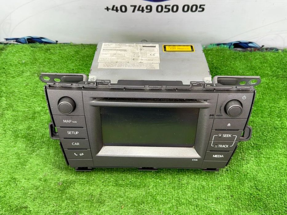 DISPLAY NAVIGATIE / ECRAN CONTROL MEDIA + RADIO CD TOYOTA PRIUS 2012 HYBRID 1.8 BENZINA Hatchback COD OEM 86140-47080 CV-VS01F14D 10R-030232 861404708