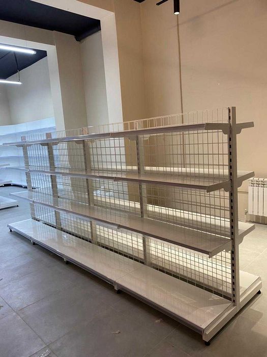 Металлические стеллажи островные полки витрины торговые для магазина