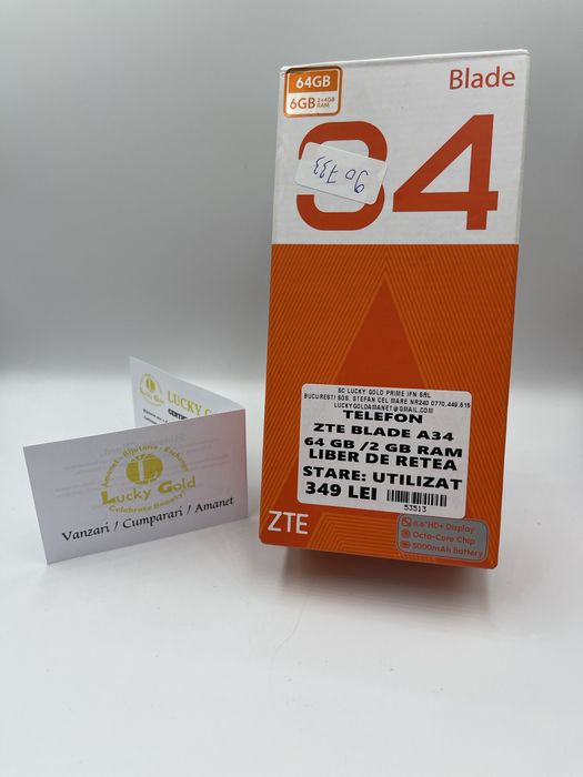 Zte Blade A34 64Gb / 2gb ram FACTURA/GARANTIE #53513