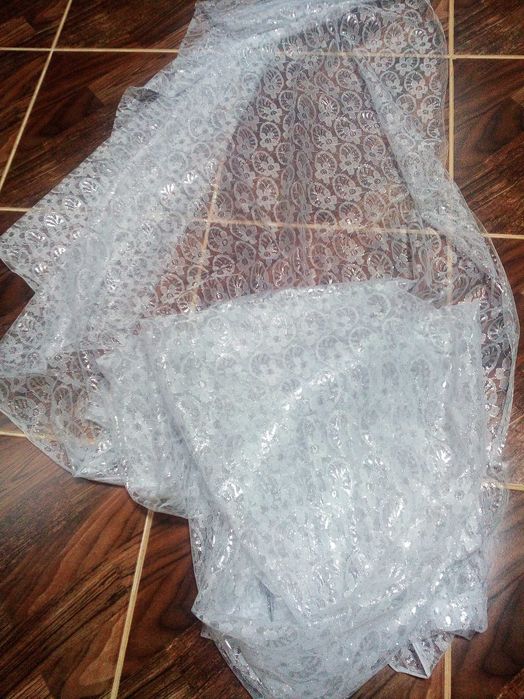 Ткань "японский парчовый гипюр",ширина 110см, длина 3.5м.Цена 35тыс 1м