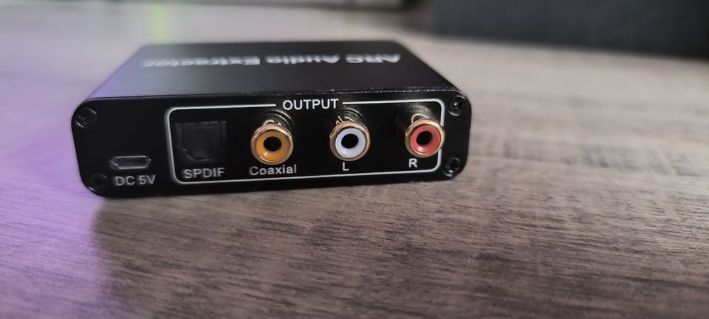 Convertor Audio HDMI ARC Extractor (Optic, RCA, Jack) + Cablu HDMI Nou