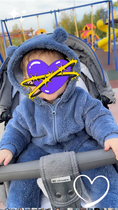 Весенний плюшевый комбинезон