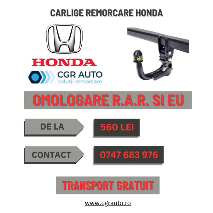 Carlige remorcare Honda Livrare Rapida