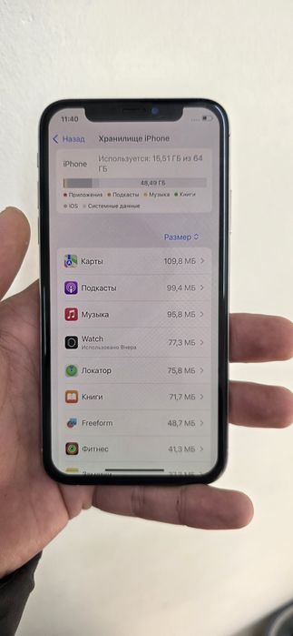 Айфон хс память 64