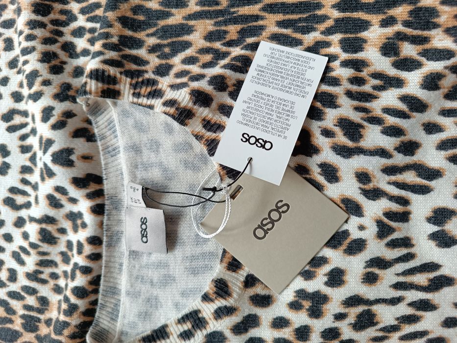 Rochie midi leopard asos noua