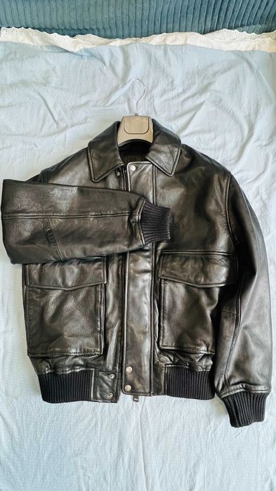 Натуральная кожаная куртка (черный)