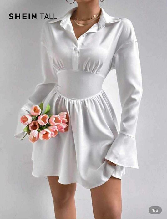 Рокля тип риза с ластик