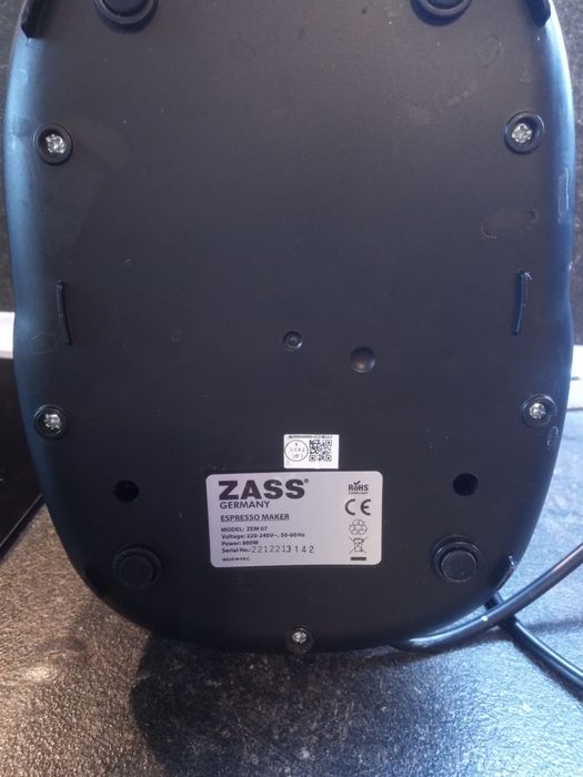 Кафе Еспресо Машина Zass ZEM 07 Черна 800W 3.5 bar Чаша 240мл