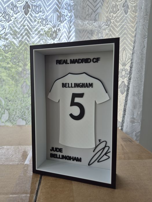 Ramă cu tricou Jude Bellingham - 14x21.5cm, decorativ, fotbal, cadou