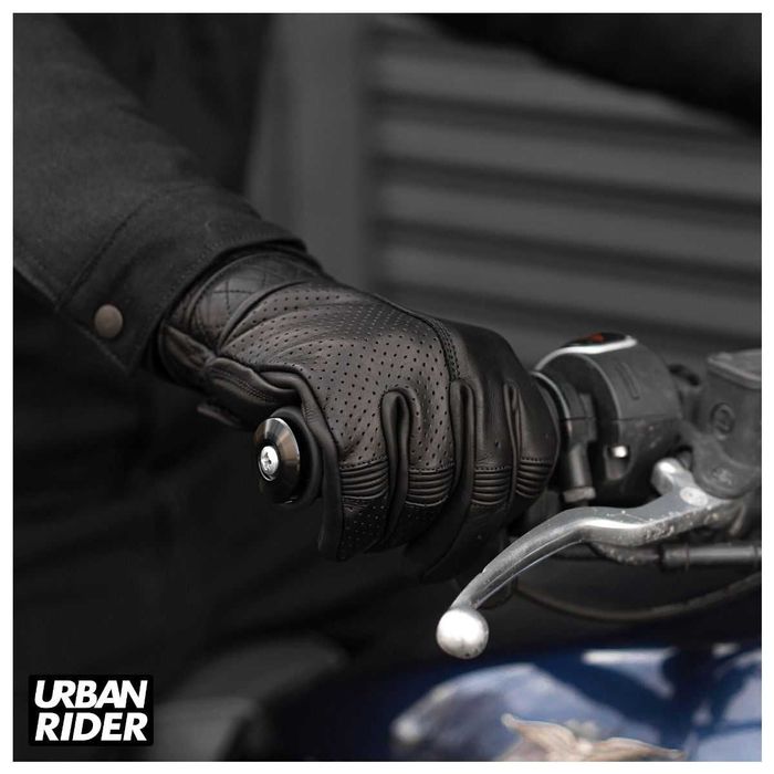 Кожени мотоциклетни ръкавици.  Goldtop Short Bobber Gloves - Black